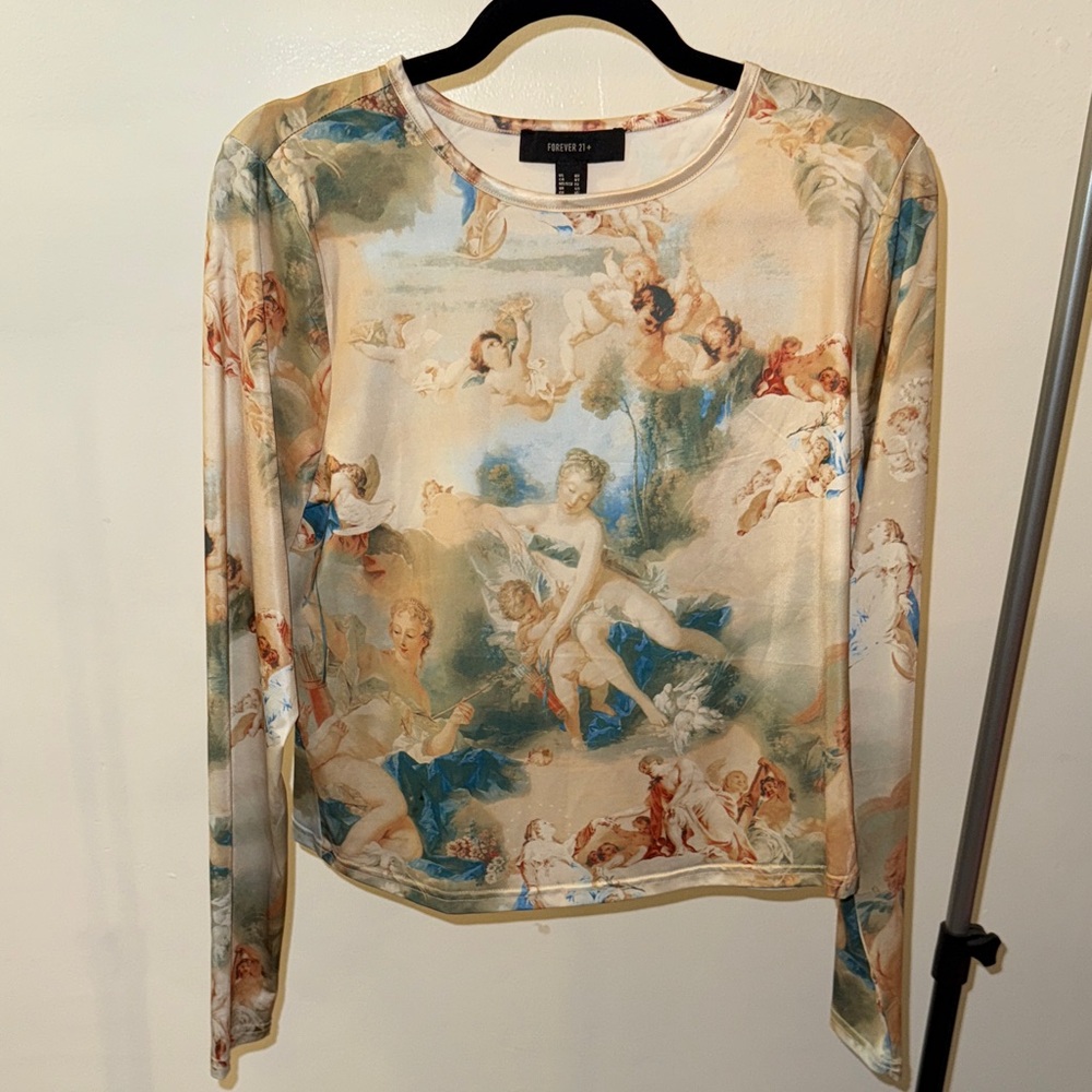 Forever 21 Artistic Print Blouse